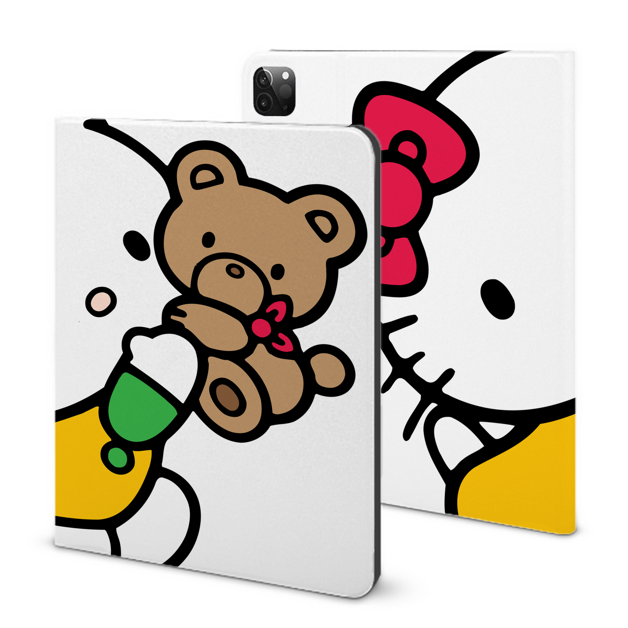 （画像用） Hello Kitty ハローキティ IPadケース ペンホルダー付き ブックスタイルデザイン